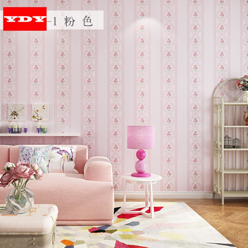 时尚简约欧式浮雕壁纸AB搭配环保无纺墙纸客厅卧室婚房电视背景 EN218-1粉色