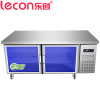 乐创(lecon) 冷藏(玻璃门)1.5米工作台商用冰箱冰柜直冷卧式冷柜 不锈钢冷冻保温厨房操作台 机械控温