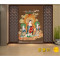 无缝3d立体大型壁画客厅玄关佛堂墙壁纸佛教佛像西方三圣接引图_5 时尚艺术宣绒布（拼接）