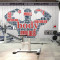 时尚涂鸦运动健身房墙纸酒吧KTV大型举重肌肉男砖墙木纹壁纸_0_1 高档进口油画布（整幅）
