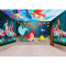 儿童卡通海豚乐园主题背景墙纸卧室大型高档壁纸壁画海洋海底世界_9 时尚艺术宣绒布（拼接）