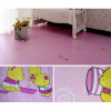 塑胶地板革家用pvc地板2.0mm毛革地纸地板胶加厚耐磨防水防滑地纸 默认尺寸 粉红色粉色卡通加厚