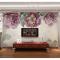欧式怀旧复古花卉油画壁纸手绘大型客厅卧室电视背景墙纸美式_9 高档无缝真丝（整幅）
