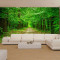 无缝大型3d立体树林风景画电视客厅背景装饰墙纸壁纸绿色护眼_0_1 时尚艺术宣绒布（拼接）
