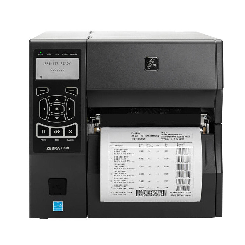 斑马（ZEBRA） ZT420 重工业级不干胶打印机 宽幅标签条码（300dpi分辨率 标配）