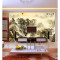 中式古典电视背景墙纸画墙贴画卧室床头壁纸客厅无纺布书法山水画 无缝真丝布（整张）