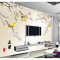 3D立体现代电视背景墙纸壁纸壁画客厅卧室床头大型墙画防水玉兰花 水晶凹凸壁画布