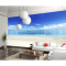 大型3D立体墙纸壁画客厅沙电视背景墙无缝墙布壁纸立体大海沙滩 无缝油画布（整张）