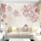 无缝3D大型壁画定制珠宝电视背景墙沙客厅床头壁纸墙布墙纸花朵 凹凸水晶布（整张）