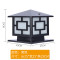 太阳能围墙灯柱头灯庭院灯方形墙头灯大柱灯室外防水别墅花园灯50cm加厚古铜（接电款送光源） 25cm加厚黑色（接电款送光源）