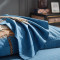 南极人(NanJiren)家纺 北欧全棉刺绣四件套简约纯棉套件拼色床单被套1.8m床上用品 星际灰 适用1.5/1.8m床-被套200×230cm
