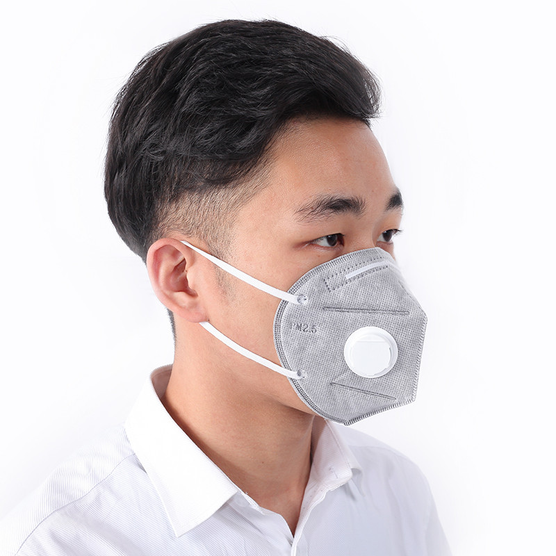 防尘口罩防工业粉尘一次性打磨防雾霾透气易呼吸喷漆防灰尘呼吸阀 灰色活性炭耳戴式120只装
