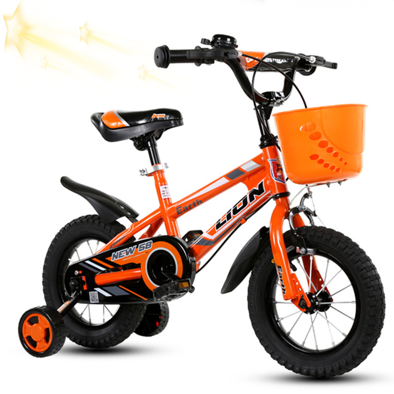 奇客童车qk-途乐儿童自行车2 3 4 5 6 7 8 岁儿童脚踏车高低可调单车 橙色 18寸