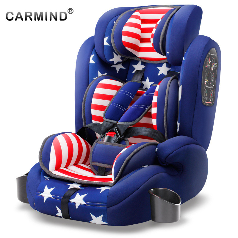 车载儿童汽车安全座椅 9个月-12岁宝宝坐Z-12 杯架款美国队长