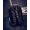 双肩包女韩版男时尚校园印花背包大容量旅行休闲电脑高中学生书包 树叶竖嘴