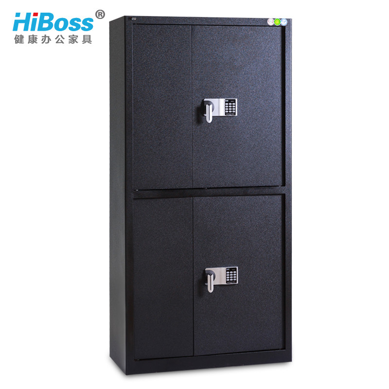 HiBoss 钢制保密柜指纹锁储物柜文件铁皮柜资料柜智能电子密码锁