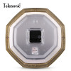 天王星(Telesonic)石英钟静音书房客厅时钟 八卦风水钟表复古中国式挂钟 12英寸 金色圆形钟