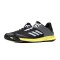 adidas阿迪达斯男子网球鞋网球比赛训练运动鞋AH2166 AH2166一号黑色+亮白+亮黄 42码