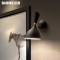 世源创意简约现代北欧客厅楼梯过道卧室灯具床头马卡壁灯20091 1头/黑色-带光源