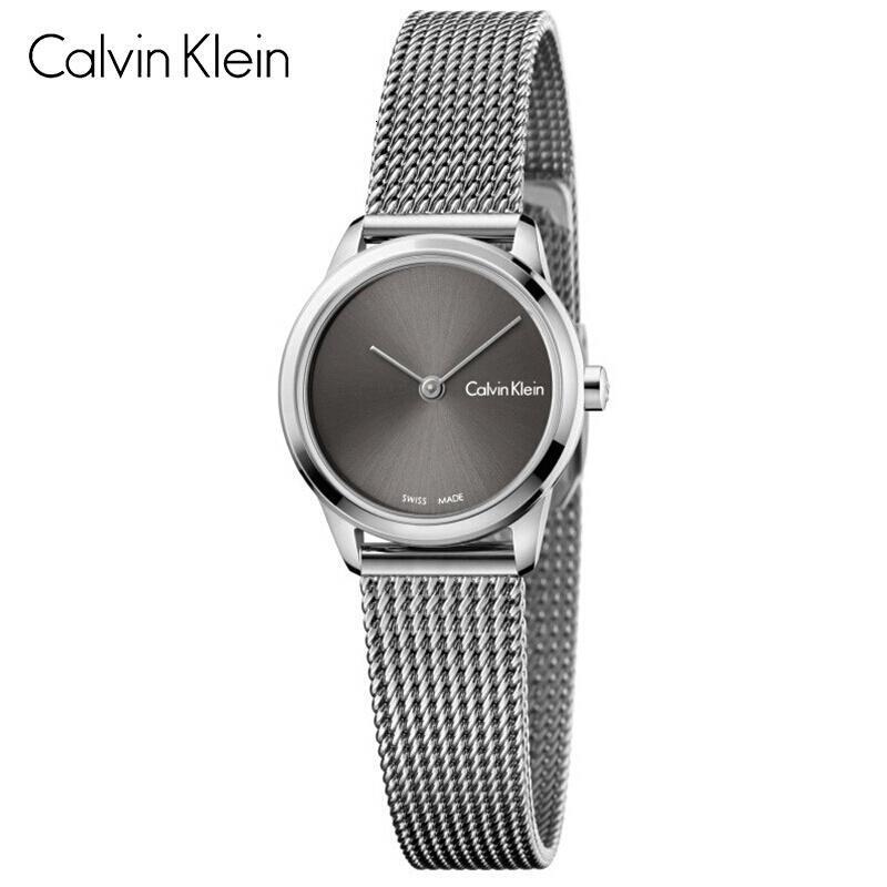 卡尔文·克莱恩(Calvin Klein) ck手表永恒系列米兰钢带石英表 男女腕表情侣表K3M2112X K3M231Y3黑面小号女款