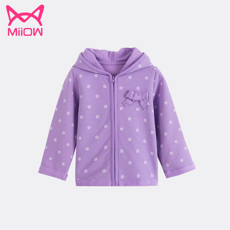 猫人女童卫衣开衫 110cm 浅紫