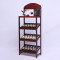 欧式创意红酒架现代简约客厅落地柜家用实木展示架个性酒柜酒瓶架 64瓶原木色(A款)
