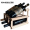 实木碳化红酒架摆件创意葡萄酒架家用酒瓶收纳架欧式洋酒架_45 碳化色5瓶装