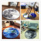 北欧风格圆形月球地毯客厅茶几卧室床边毯拍照地垫电脑椅转椅垫灰色月球_4 直径1.2米 蓝色地球绿地款