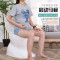 仿真陶瓷形移动塑料座便器老人孕妇坐便器便携式坐便椅马桶PP马桶 舒适款卡其厕所 默认尺寸