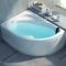 浴缸家用大人浴盆浴池三角形扇形迷你日式小户型卫生间按摩 1米宽空缸-右群 ≈1.4m