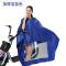 18新款时尚家居电动摩托车雨衣电瓶自行车单人雨披骑行男女加大加厚帽檐电车好品质 无镜套蓝色