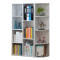 组合书架简约现代书架置物架简易创意书架书柜单个组合收纳架_19 7格暖白