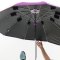 电瓶车遮阳伞夏天伞挡风罩挡雨透明电动摩托车遮雨蓬棚生活日用晴雨用具雨棚_1 黑胶紫色+7支架