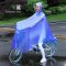 自行车雨衣女成人单人电动车男单车骑车学生骑行雨披创意简约家居家晴雨用具_1 可拆卸双帽檐-欧洲蓝