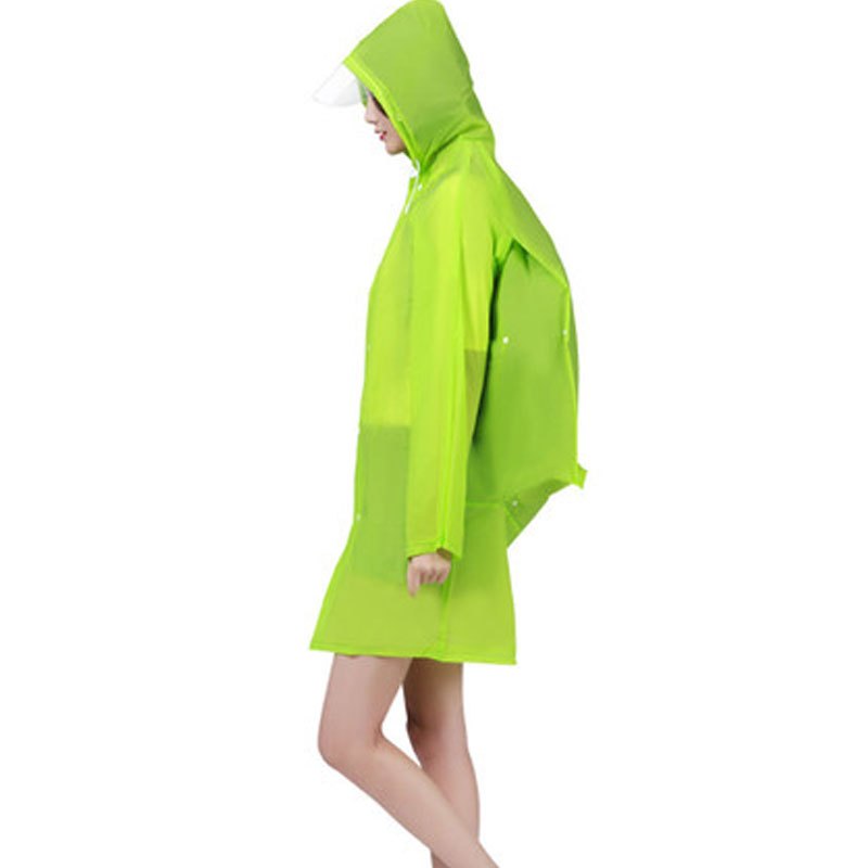 非一次性雨衣成人徒步女雨衣男儿童情侣加厚透明雨披生活日用晴雨用具雨披雨衣_1_1 绿色-背包款(1)