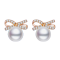 佰色传情(BRIR) 新年礼物纯银淡水珍珠耳钉女时尚925银耳环银饰品BZE284 白色