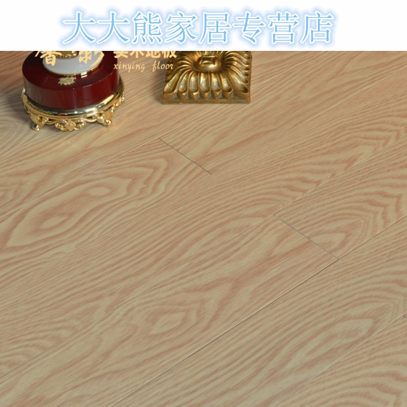 进口卡罗木纯实木地板家用浅色柚木色实木板环保地板_1_9 1㎡ 柚木色一平米