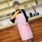 韩版北欧风格居家做饭围裙厨房防水防油防污无袖罩衣男女围腰_1 粉红色花纹