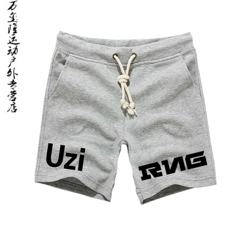 LOL周边衣服RNG战队短裤夏季五分裤男休闲潮_1 ?? 图1灰
