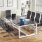 鑫金虎 会议桌长桌现代简约办公桌钢架会议桌 3.2米（不含椅子）