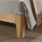 一米色彩 北欧实木床现代简约原木1.8米橡胶木双人床带软靠气压高箱1.5M主卧室 1.5M实木床