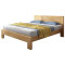 一米色彩 现代简约主卧全实木床北欧1.5米1.8米原木双人床卧室家具经济型 1.8M单床+1床垫+1床头柜
