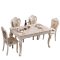 欧式餐桌椅组合现代简约长方形6人饭桌小户型简欧实木大理石餐桌