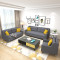 北欧布艺沙发组合小户型三人简约现代客厅整装家具可拆洗123沙发_431_978 单人_浅灰色+黄色