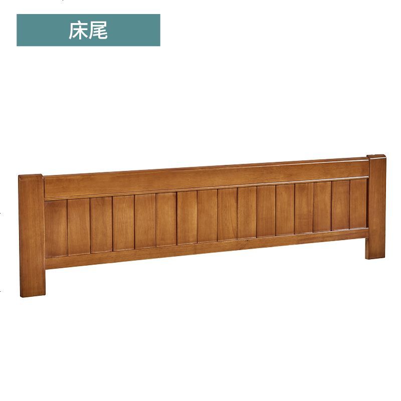 床头板实木现代简约欧式烤漆橡木床头靠背板1.5/1.8/2.0米白茬_374_375 1500mm*2000mm_床尾