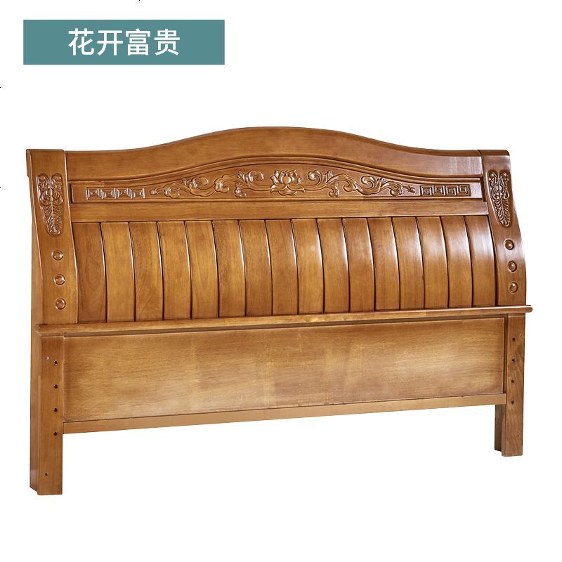 床头板实木现代简约欧式烤漆橡木床头靠背板1.5/1.8/2.0米白茬_374_375 其他_花开富贵