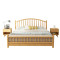 全实木床1.8米1.5双人床北欧现代简约卧室家具进口实木日式床 1800mm*1900mm_实木单床+10CM环保棕垫（胡