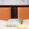 乐米拉(LeMiLa)新中式全实木床现代简约1.8米双人床软靠1.5M橡木主卧婚床木质大床紫檀色 1.8*2米带皮+床垫