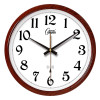 康巴丝钟表挂钟客厅现代简约办公静音挂表时尚时钟卧室木纹电波钟(d2b)_17英寸（直径43厘米） 2683S