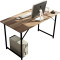 电脑桌电脑台式桌家用桌子简约办公桌简易书桌写字桌台式学习桌_7 单桌E款120cm黑架+黑胡桃色